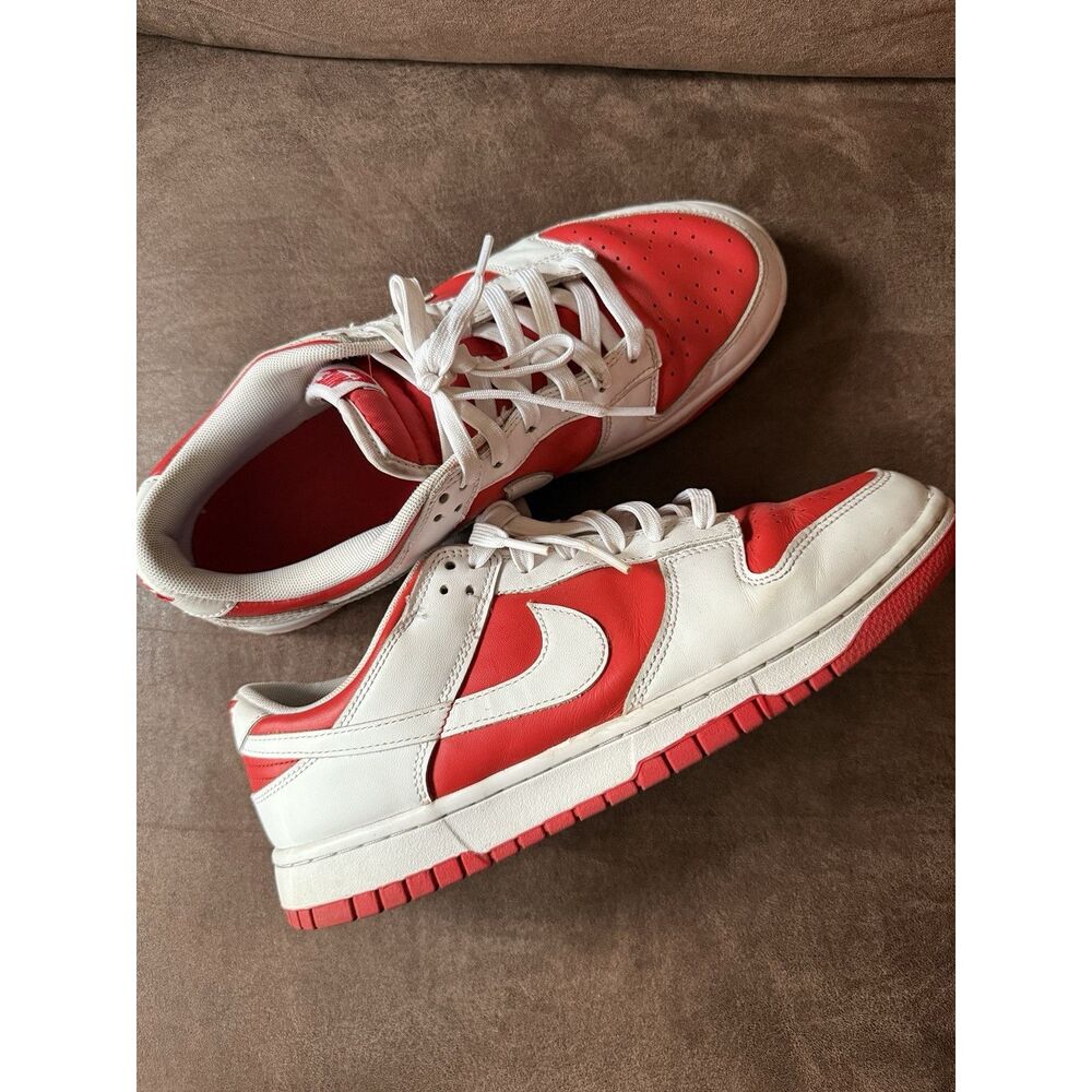 Nike Dunk Low Championship Red Sneaker Shoes DD1391-600 Men’s Size 10.5